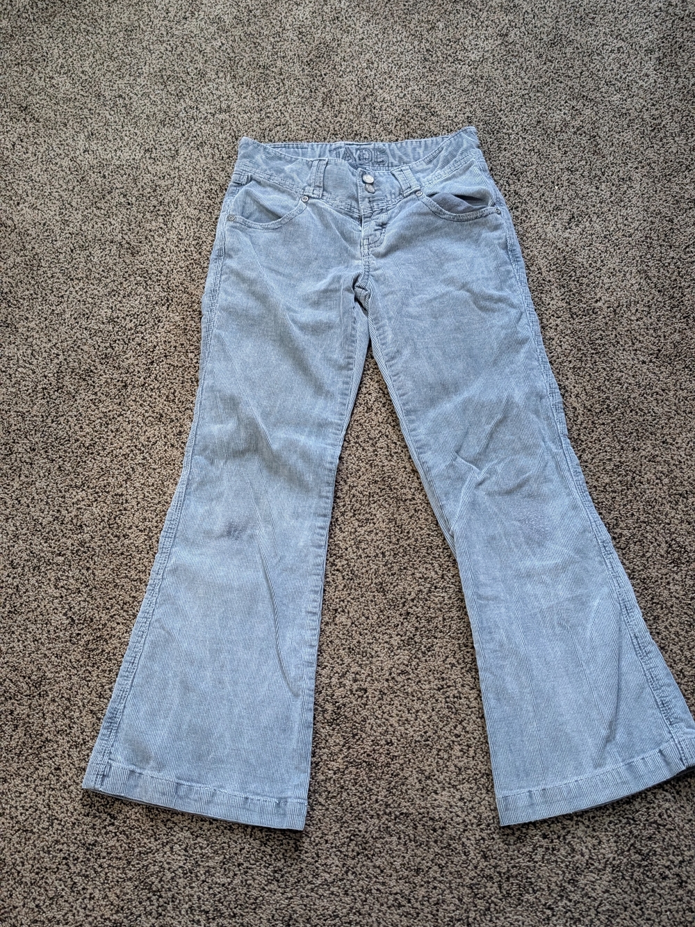 Jade Gray Corduroy Flared Kids Pants